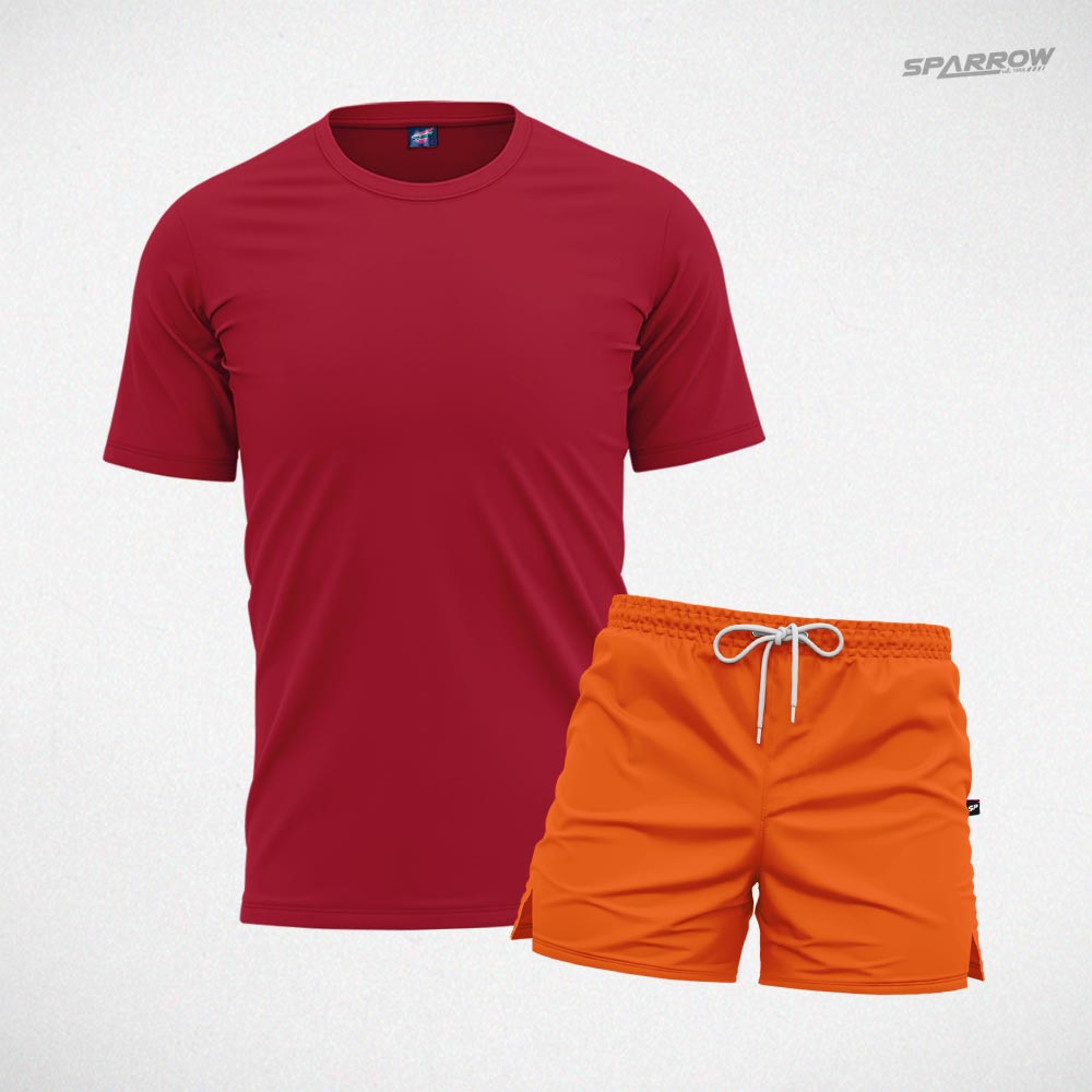 Premium T-shirt and Swim Shorts – Men’s