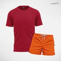 Premium T-shirt and Swim Shorts – Men’s
