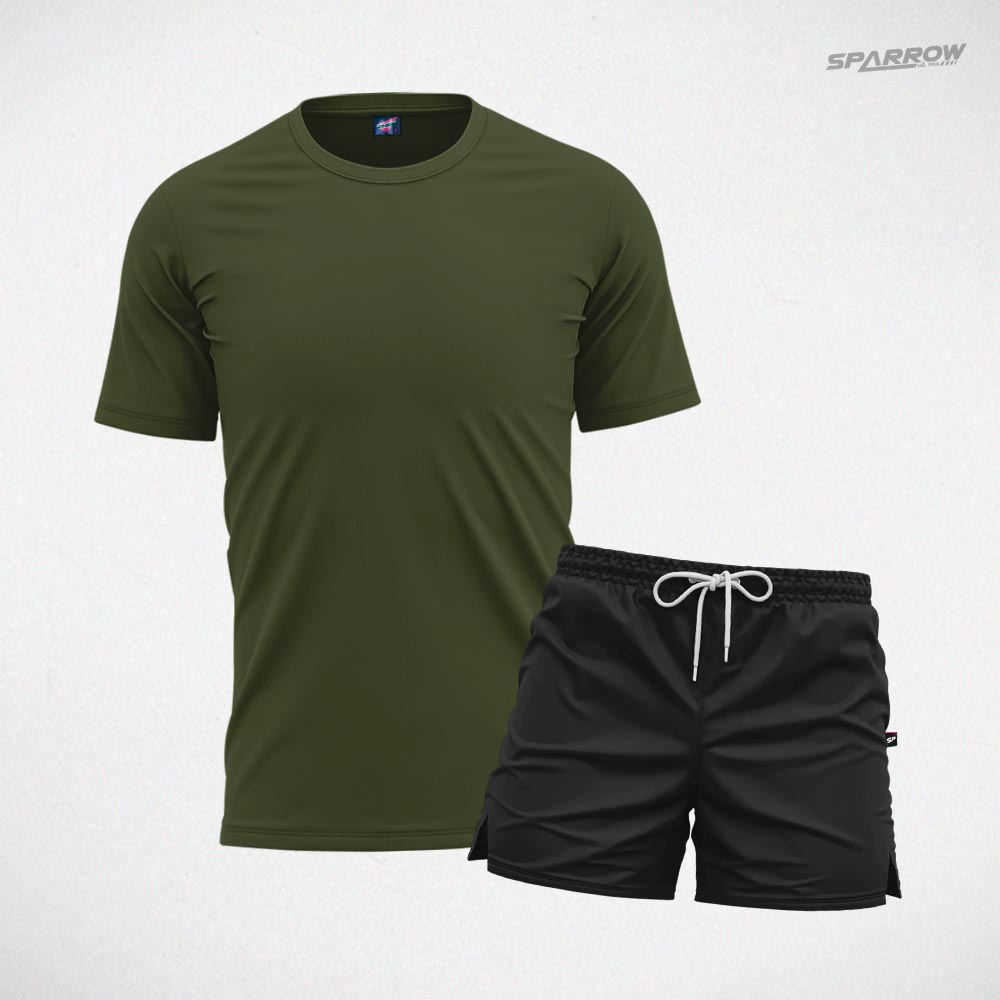 Premium T-shirt and Swim Shorts – Men’s