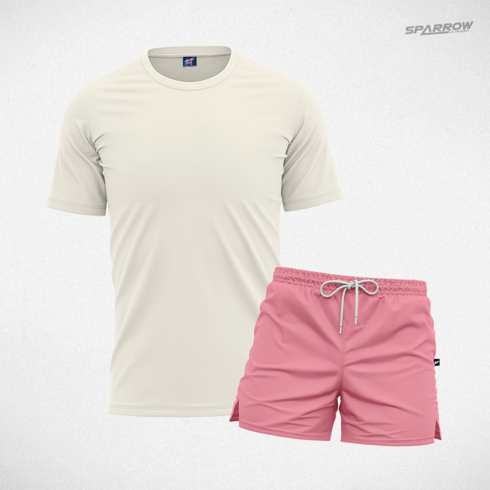 Premium T-shirt and Swim Shorts – Men’s