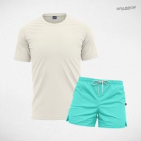 Premium T-shirt and Swim Shorts – Men’s