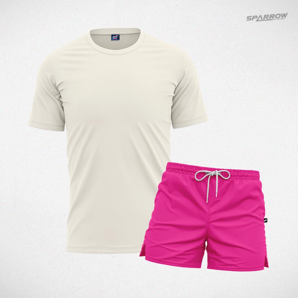 Premium T-shirt and Swim Shorts – Men’s