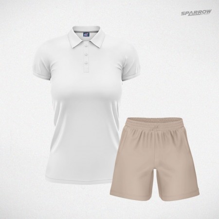 Polo-shirt-and-shorts-cotton-women