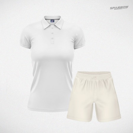 Polo-shirt-and-shorts-cotton-women