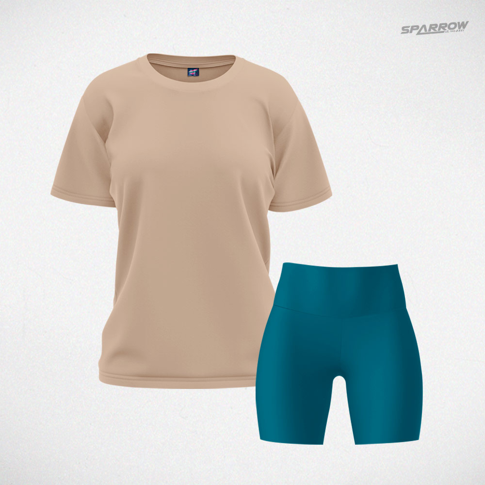 Oversize T-shirt and Leggings Shorts – Women’s