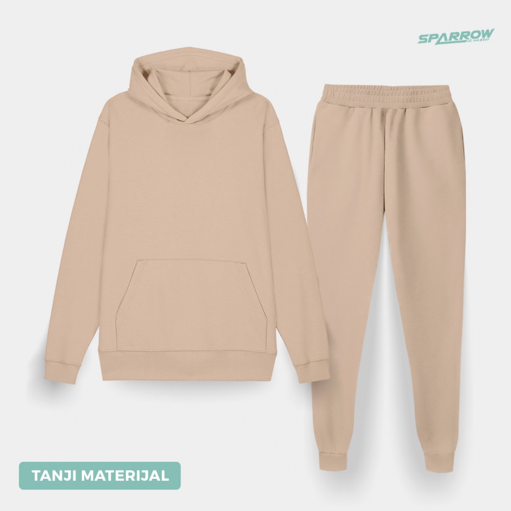 Hoodie and Slim Fit Sweatpants – Men (lighter material)