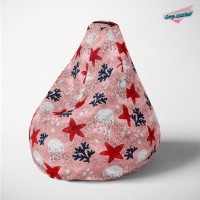 Lazy Bag jumbo - printed plush, Fluffy