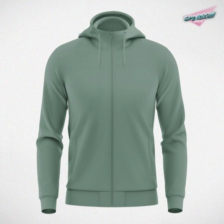 Hooded sweatshirt with zipper