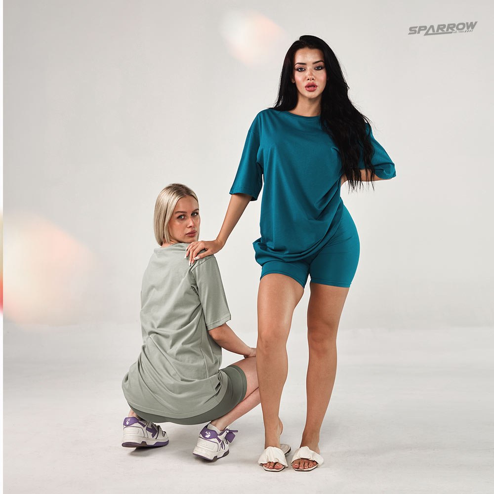 Oversize T-shirt and Leggings Shorts – Women’s