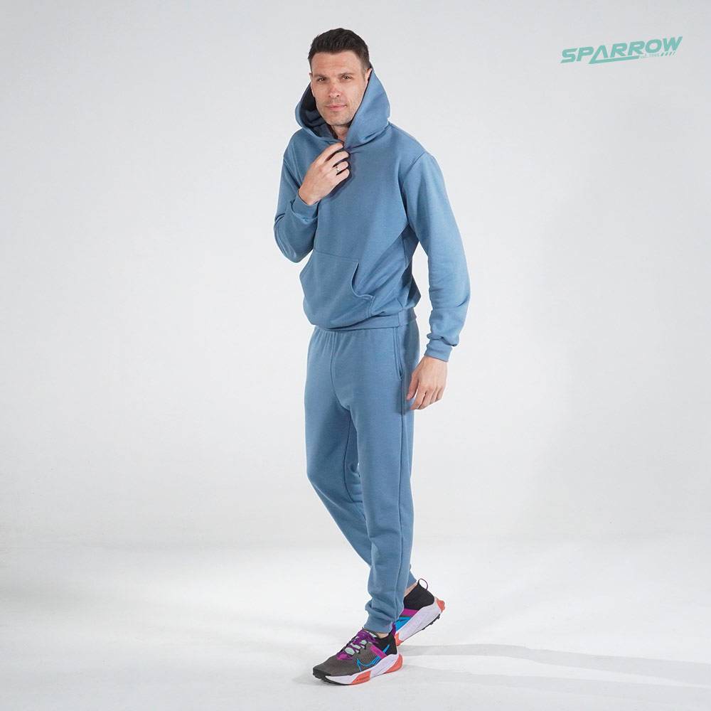 Hoodie and Slim Fit Sweatpants – Men (lighter material)