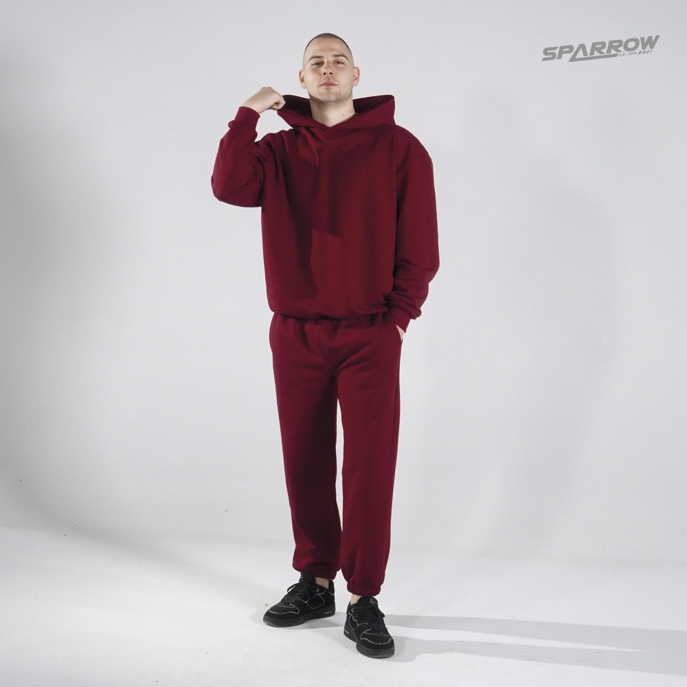 Oversized hoodie with hood and bottoms - men's (thin material)