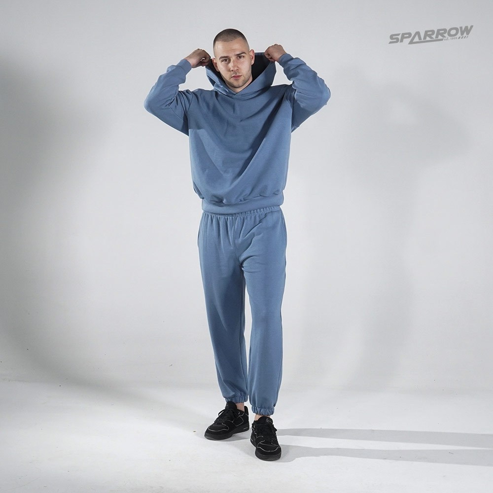 Oversized hoodie with hood and bottoms - men's (thin material)