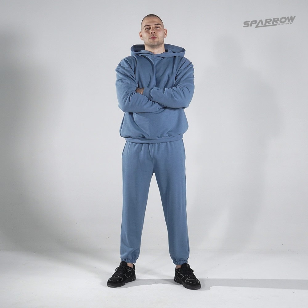 Oversized hoodie with hood and bottoms - men's (thin material)