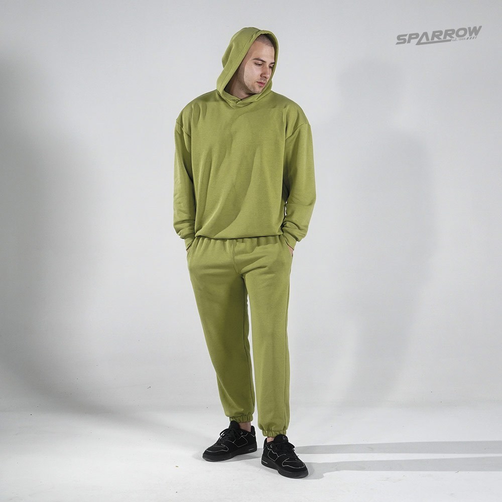 Oversized hoodie with hood and bottoms - men's (thin material)